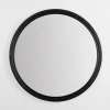 Decorative Mirrors-Kirkland's Home Round Black Wood Ridged Mirror