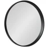 Decorative Mirrors-Kirkland's Home Round Black Wood Travis Accent Mirror