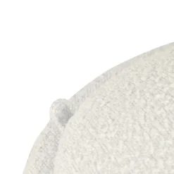 Benches & Ottomans-Kirkland's Home Round Cream Boucle Storage Ottoman Ivory