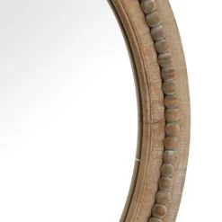 Decorative Mirrors-Kirkland's Home Round Distressed Beaded Wall Mirror, 28 In.