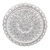 Wall Plaques-Kirkland's Home Round Distressed Wood Carved Wall Plaque White