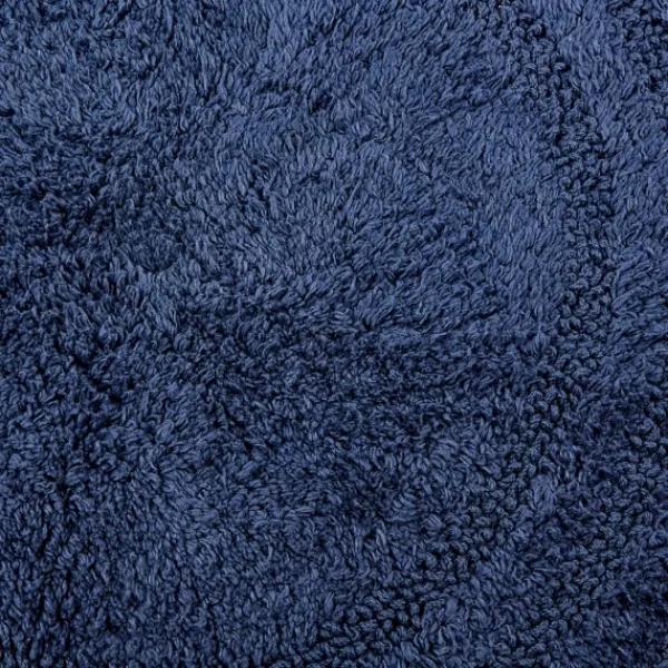 Bathroom Rugs-Kirkland's Home Round French Crochet Bath Mat, 28 In. Blue