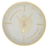 Clocks-Kirkland's Home Round Gold Gears Wall Clock Gold/White