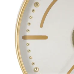 Clocks-Kirkland's Home Round Gold Gears Wall Clock Gold/White