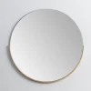 Decorative Mirrors-Kirkland's Home Round Gold Half Frame Mirror