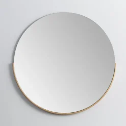 Decorative Mirrors-Kirkland's Home Round Gold Half Frame Mirror