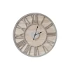 Clocks-Kirkland's Home Round Gray And Natural Wooden Wall Clock