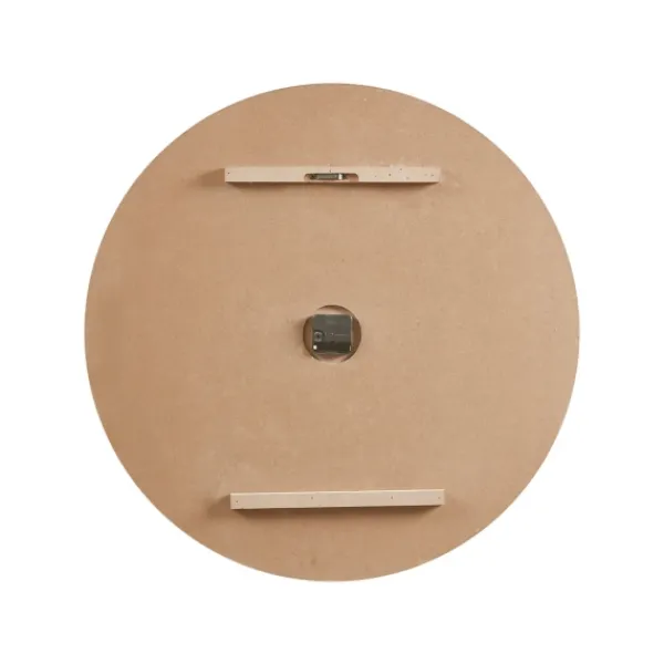 Clocks-Kirkland's Home Round Gray And Natural Wooden Wall Clock