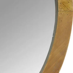 Framed Mirrors-Kirkland's Home Round Maddie Wood Mirror, 20 In.