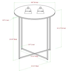 Accent & End Tables-Kirkland's Home Round Marble And Gold Accent Table White