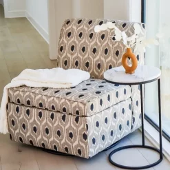 Accent & End Tables-Kirkland's Home Round Marble C-Table White