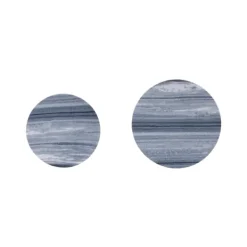 Accent & End Tables-Kirkland's Home Round Marble Nesting 2-Pc. Accent Table Set Gray