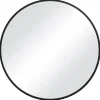 Framed Mirrors-Kirkland's Home Round Matte Black Thin Frame Mirror