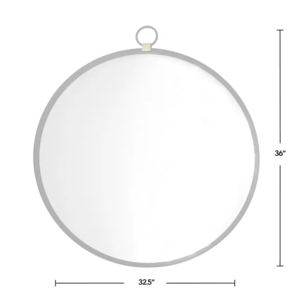 Decorative Mirrors-Kirkland's Home Round Metal Mirror With Ring Black