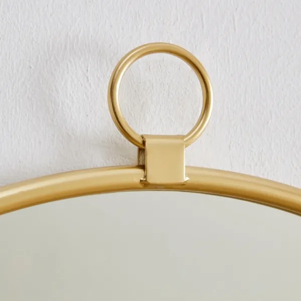 Decorative Mirrors-Kirkland's Home Round Metal Mirror With Ring Gold