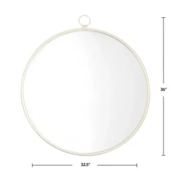 Decorative Mirrors-Kirkland's Home Round Metal Mirror With Ring Gold