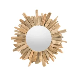 Decorative Mirrors-Kirkland's Home Round Natural Driftwood Frame Mirror
