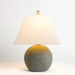 Table Lamps-Kirkland's Home Round Olive Table Lamp Green