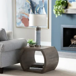 Accent & End Tables-Kirkland's Home Round Open Side Table Brown