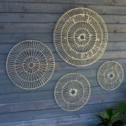 Wall Plaques-Kirkland's Home Round Paper Discs 4-Pc. Wall Plaque Set White