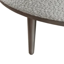 Benches & Ottomans-Kirkland's Home Round Upholstered Ottoman Gray