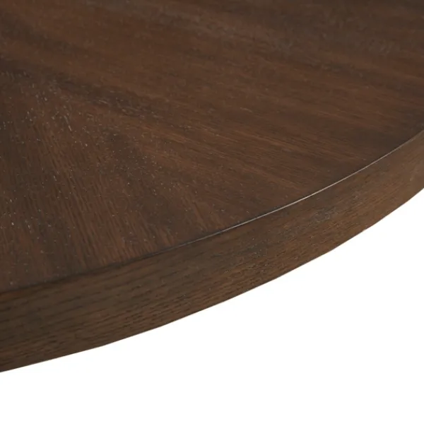 Coffee Tables-Kirkland's Home Round Walnut Wood Starburst Coffee Table Brown