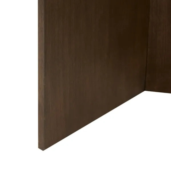 Coffee Tables-Kirkland's Home Round Walnut Wood Starburst Coffee Table Brown