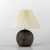 Table Lamps-Kirkland's Home Rowan Round Pleated Table Lamp Ivory