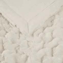 Blankets & Throws-Kirkland's Home Ruched Fur Throw Ivory