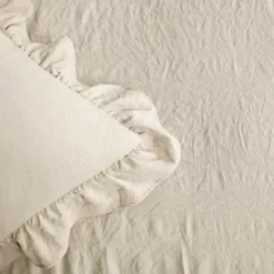 Comforters-Kirkland's Home Ruffle Skirt 3-Pc. King Comforter Set Tan