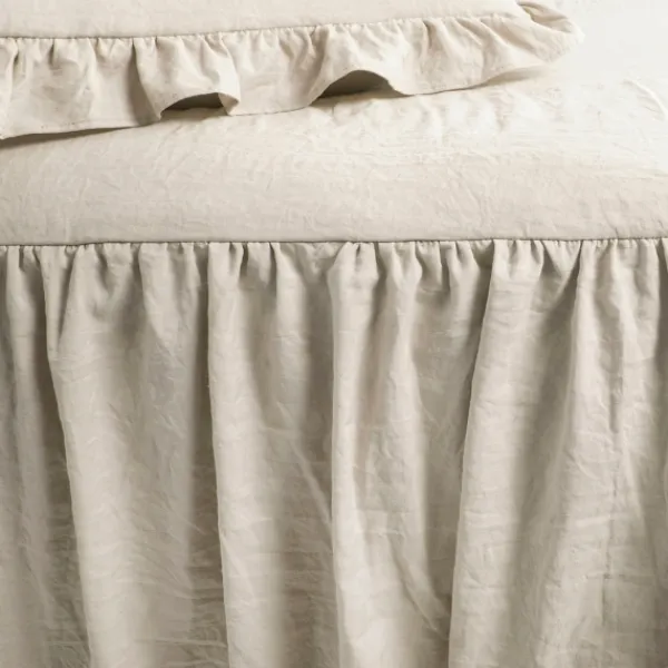 Comforters-Kirkland's Home Ruffle Skirt 3-Pc. King Comforter Set Tan