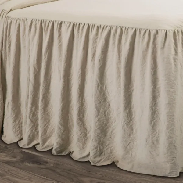 Comforters-Kirkland's Home Ruffle Skirt 3-Pc. King Comforter Set Tan