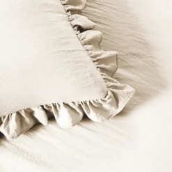 Comforters-Kirkland's Home Ruffle Skirt 3-Pc. King Comforter Set Ivory