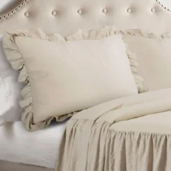 Comforters-Kirkland's Home Ruffle Skirt 3-Pc. Queen Comforter Set Tan