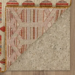 Outdoor Rugs-Kirkland's Home Rust Geo Ikat Outdoor Area Rug, 5X7 Red/Tan