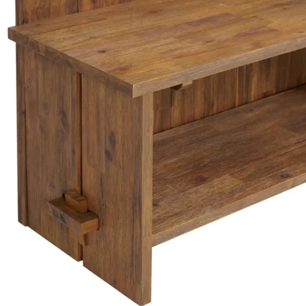 Entryway Furniture-Kirkland's Home Rustic Acacia Wood Hall Tree