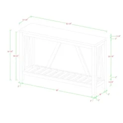 Console Tables-Kirkland's Home Rustic A-Frame Marble And Walnut Console Table