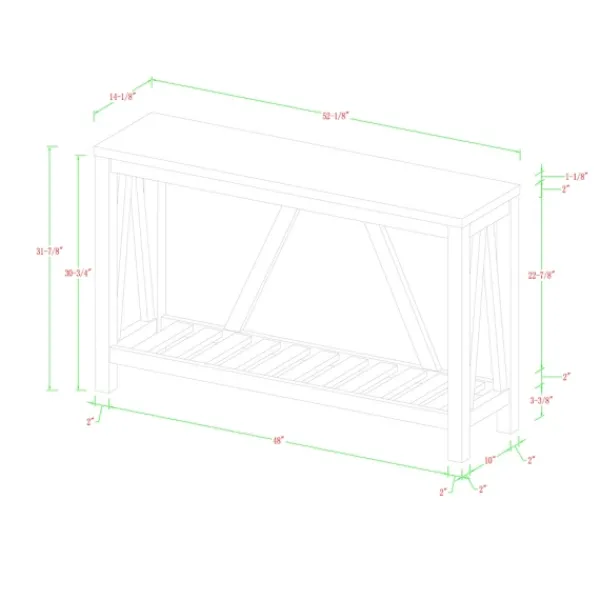 Console Tables-Kirkland's Home Rustic A-Frame Marble And Walnut Console Table