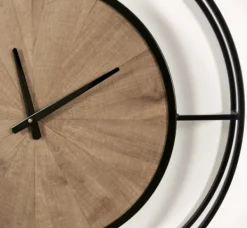 Clocks-Kirkland's Home Rustic Brown And Black Newfield Clock
