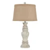 Table Lamps-Kirkland's Home Rustic Distressed Cream Table Lamp Tan