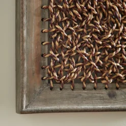 Wall Plaques-Kirkland's Home Rustic Knotted Seagrass 2-Pc. Panel Wall Art Brown/Gray/Tan