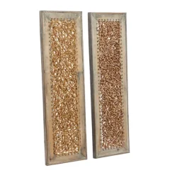 Wall Plaques-Kirkland's Home Rustic Knotted Seagrass 2-Pc. Panel Wall Art Brown/Gray/Tan