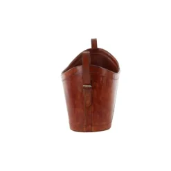 Baskets & Boxes-Kirkland's Home Rustic Leather Magazine Basket Brown