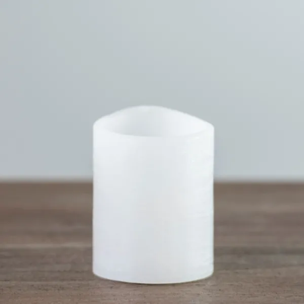 Flameless Candles-Kirkland's Home Rustic Led Pillar Candle, 3X4 In. White