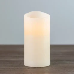 Flameless Candles-Kirkland's Home Rustic Led Pillar Candle, 3X6 In. Ivory
