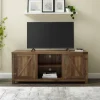Tv Stands & Media Consoles-Kirkland's Home Rustic Oak Barn Doors Tv Stand Brown