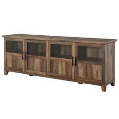 Tv Stands & Media Consoles-Kirkland's Home Rustic Oak Four Door Tv Stand Brown