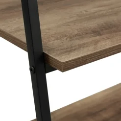 Bookshelves-Kirkland's Home Rustic Oak Industrial Ladder Bookshelf Brown