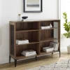 Entryway Furniture-Kirkland's Home Rustic Oak Mesh Accent Bookshelf Brown