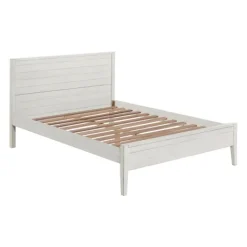 Beds & Headboards-Kirkland's Home Rustic Pine Panel 3-Pc. Full Bedroom Set White